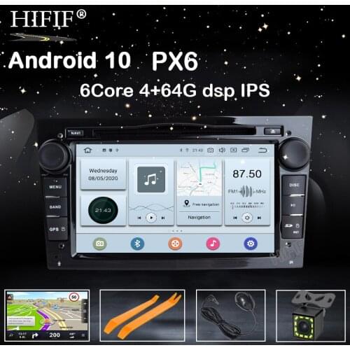 PX6 DSP IPS 4G Android 10.0 2 DIN CAR GPS for opel Vauxhall Astra H G J Vectra Antara Zafira Corsa Vivaro Meriva Veda DVD PLAYER