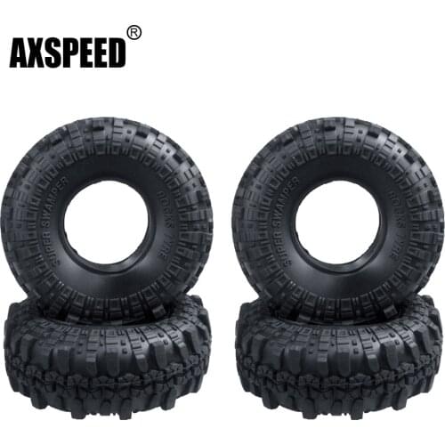 AXSPEED 110mm OD 40mm Width Wheel Tires Tyre with Foam for Axial SCX10 D90 TRX-4 1/10 RC Rock Crawler Car 1.9 inch Wheel Rims