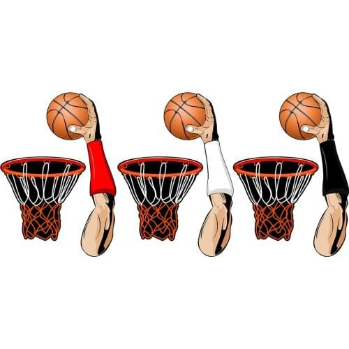 Basketball Series car decoration for Basketball fan Rear Wiper Stickers Cute Hand Waving Rear Wiper Decal Sticker Looks like pla