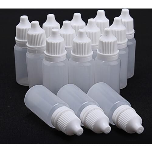 20pcs Liquid Bottles Needle Tip Empty Squeezable Refillable Eye Dropper Eye Drops Plastic Bottle Eye Drops Water Small Bottle