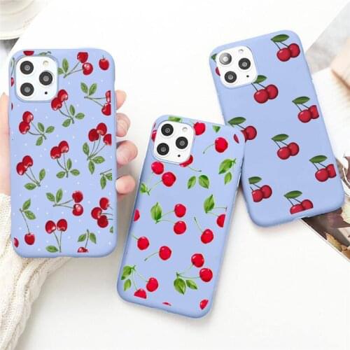 Delicious Cherries Phone Case For IPhone 12 Pro Max 6 6s 7 8 Plus XS XR 12mini Se 2020 Iphone 11 Pro Max Candy Case