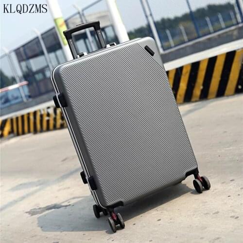 KLQDZMS 20"24"inch ABS＋PC Rolling Luggage Spinner Men Trolley Travel suitcase WomenCarry On Suitcases