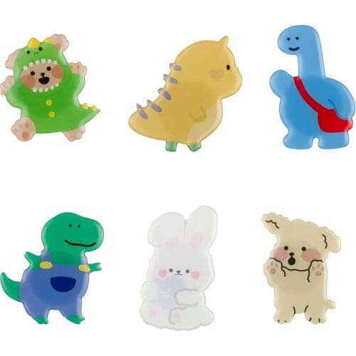 Cute 3D Korean Cartoon Bear Dog Dinosaur Rabbit Flower Phone Grip Foldable Expanding Stand Finger Ring Holder Lovely Funny Gift