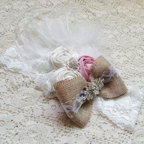 Free Shipping Dupioni Silk Headband Kids Hair Accessories