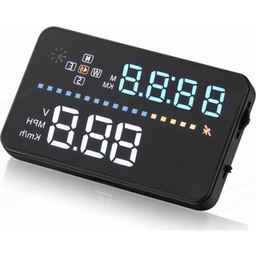 A3 Head-up Display HUD 3.5 inch Car Head-up Smart Digital Clock odometer Speedometer Voltage ometer Display