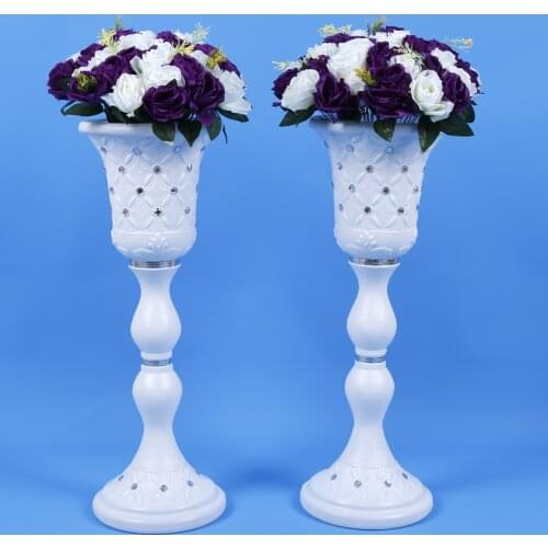 Elegant White Wedding Decoration Props Vase Styles Roman Column Road Guide T Station Aisle Shooting Supplies 4 pcs