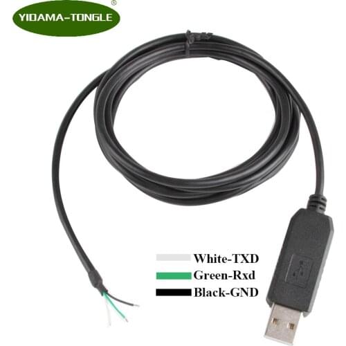 PL2303TA USB to 3Pin Wire End RS232 Serial Interface Adapter Cable Compatible for USB-RS232-WE