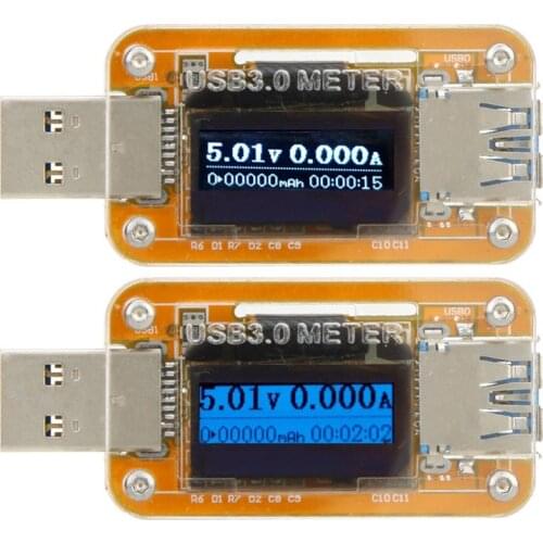 KKMOON USB 3.0 OLED Charger Power Energy Meter Voltage Current Power Capacity Meter Ammeter Voltmeter with Backlight