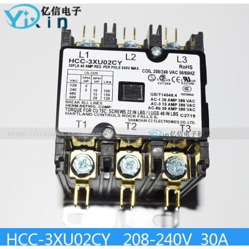 Ice machine HCC-3XU01CY 3XU02 AC contactor 208-240V
