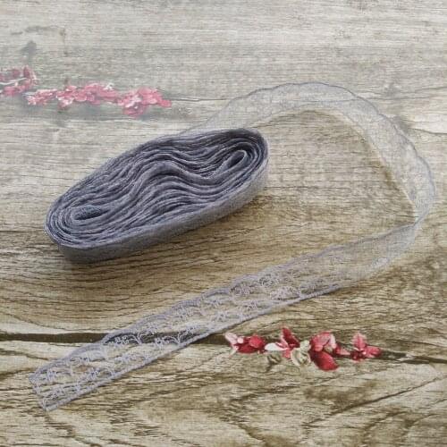 Wholesale beautiful 10 yards 22mm Gray lace ribbon embroidery lace DIY jewelry decoration / clothing accessories