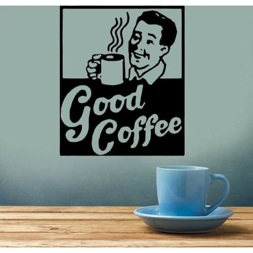 Retro Coffee Sign Decal,Kitchen, Restaurant Decor,Espresso Cup, Vintage, Cup Of Joe,vinyl Sticker Self-adhesive Wallpaper K60