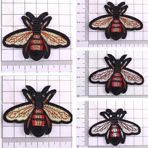 New Bee Sewing Clothes Patch High Quality Iron On Embroidery Patches Hotfix Applique Motifs Small Insect Garment Stickers