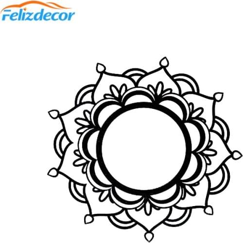 14*13cm New Style Lotus Mandala Decals Car Sticke Meditation Yoga Zen Pattern Boho Car Decal Removable Vinyl L735