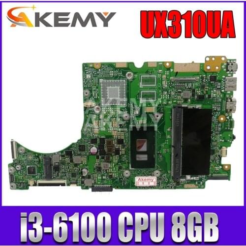 UX310UA REV2.0 i3-6100CPU 8GB RAM motherboard Mainboard Para ASUS UX310U UX310UV UX310UQ UX310UA Laptop motherboard 100% Testado