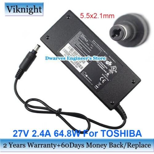 Genuine 27V 2.4A 64.8W AC Adapter ACADP40-01A Laptop Charger For TOSHIBA Power Supply 5.5x2.1mm