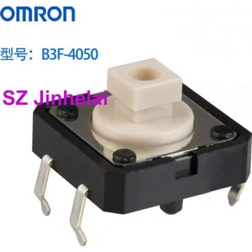 100pcs OMRON B3F-4050 Authentic original TACTILE SWITCH 1.27N,Key button 12*12*7.3mm сенсорный выключатель кнопка