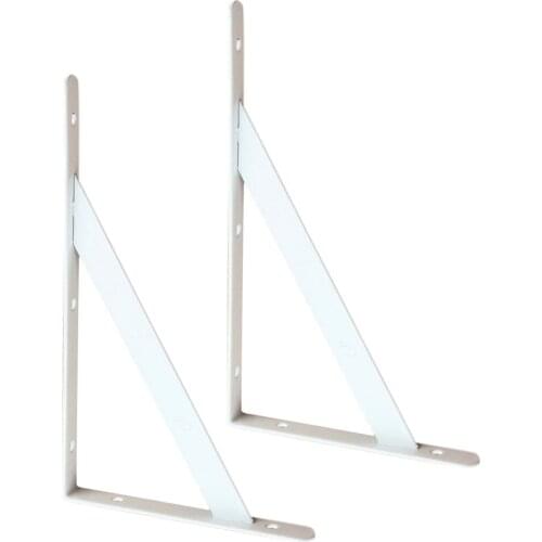 Pair Heavy Duty Metal L Shaped Wall Shelf Bracket Shelves Plank Rack Support