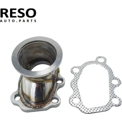 RESO- 2.5 inch 63.5mm V- band Clamp Flange Turbo Down Pipe Adapter 304 Stainless Steel Adapter for T25 T28 GT25 GT28