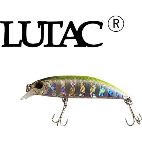 LUTAC Lures Fishing Gear LM10B 60MM 8.1G Sinking Minnow Black Minnow Bait Fishing Tackle