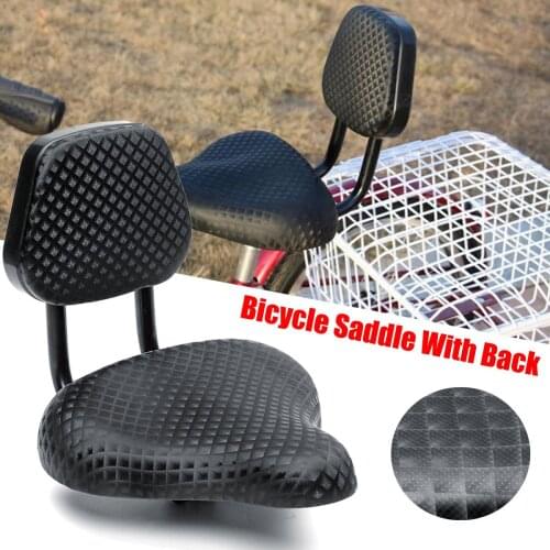 Wide Bicycle Saddle Big Butt Bicycle Seat Cushion Thick Sponge Bicycle Saddle with Back Rest Support Cycling Bicycle Accessories