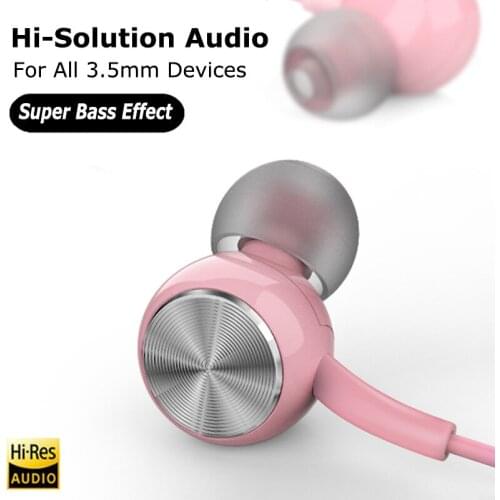 Stereo Wired Earphone With Mic & Controller, Super Bass, 3.5mm Interface, Free Shipping, High Quality For All iOS & Android