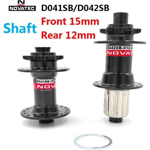 Novatec Hub D041SB D042SB MTB Hub Bicycle Shaft Front 15x100mm/Rear 12x142mm Bike Hub 4 bearing Holes 32 for 8/9/10/11/12 Speed