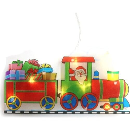 Santa Claus Led Suction Cup Window Hanging Lights Christmas Decorative Atmosphere Scene Decor Holiday Decoration Light