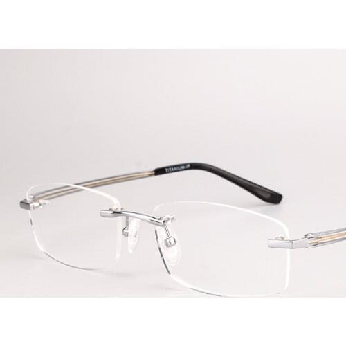 Titanium Rimless Glasses Frame Men Ultralight Prescription Square Eyeglasses WomenOptical myopia reading Armacao de oculos