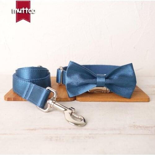 MUTTCO comforable pet dog ID tag collar leash THE OCEAN self-design adjustable puppy nameplate collar 5 sizes UDC115