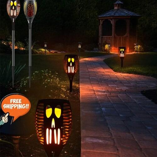 Outdoor Led Solar Lights Flickering Dancing Flame Torch Solar Lighting Waterproof Lamp For Garden Decoration Landscape Lawn Path