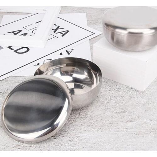 Stainless steel thickened Korean cap steamed rice single layer rice kimgee steamed sample box bowl