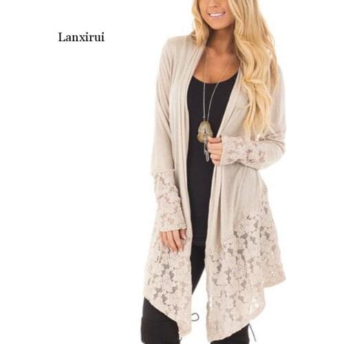 Women long top sweatershirt lace stitching Female Sun Protection casual thin streetwear summer coat outerwear 5XL Plus Size