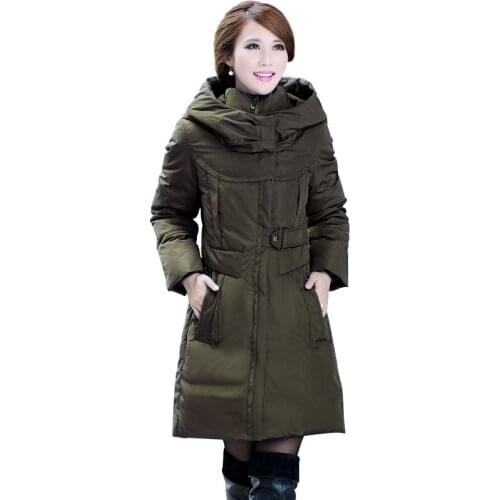 Womens Down Jacket 2020 Winter Clothing Outerwear Thick Warm Parkas Coat Plus Size Fashion Collar Mother Cloths Free Shipping