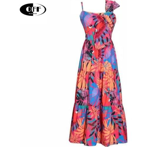 Designer Runway Beach Chic Midi dress with floral pattern summer goblincore basic bow Spaghetti strap women dresses vestidos ZA