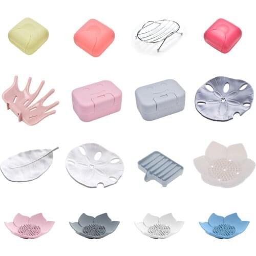 1pc Soap Dish Holder Non Slip Soap Stand Case Box Toilet Shower Tray Draining Rack Bathroom Gadgets