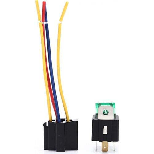 High Quality 1 Pc Waterproof Prewired 4pin 12V 30A Car Relay Harness Holders With Relay Socket
