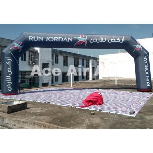 10m W* 4m H new desgin Advertising Grey Inflatable Arch,running gate archway with logo text on sale
