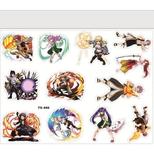 10 Pcs/lot Anime Fairy Tail Mobile phone desk car sticker Laptop glass removable sticker
