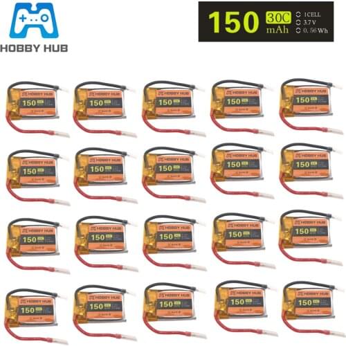 20pcs Hobby Hub 3.7V 150mah 30C Lipo Battery For RC Syma S107 S107G Airplane Helicopter Drone battery For DIY Toys Battery