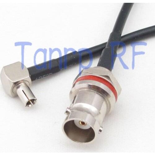6in mini BNC female with nut bulkhead to TS9 male right angle RF adapter 15CM Pigtail coaxial jumper cable RG174 extension