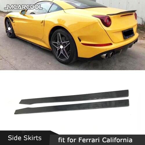 Carbon fiber Material Side Skirts Car Accessorise For Ferrari California 2015 Auto Styling FRP Black