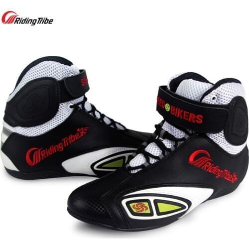 Motorcycle Off-road Racing Shoes Man Woman 4 Seasons Leisure Boots Street Motorbike Riding Shoe Motos Botas Chuteiras