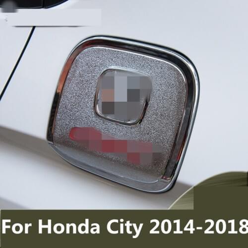 For Honda City 2014-2018 ABS Newest Fuel Tank Cover Gas Lid Filler Cap Metal ABS Interior decoration Auto Accessories
