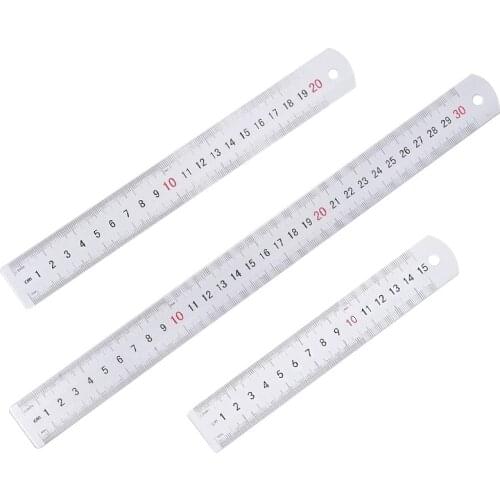 KAOBUY Double Sided Stainless Steel Straight Ruler Metal Scale Precision Measuring Hand Tool Stationery Drafting Accessory