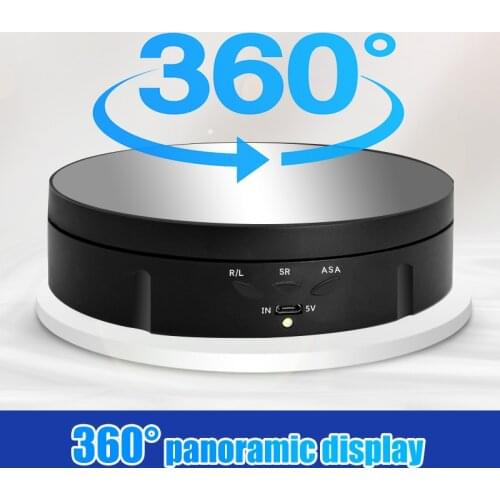 Intelligent Charging Electric Rotating Table Adjustable Three-Gear Speed Turntable 360 All Directions Round Display Holder Stand