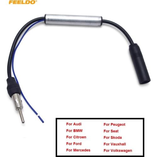 FEELDO 10Pcs Car Radio Antenna Adapter For Volkswagen BMW AUDI Female Connector Wire Harness Installation #AM4792