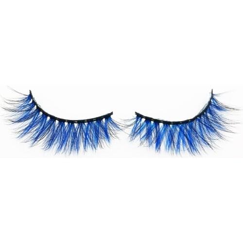 Flash girl good quality E05 1 pairs colorful mink eyelashes 16 styles fluffy eyelashes
