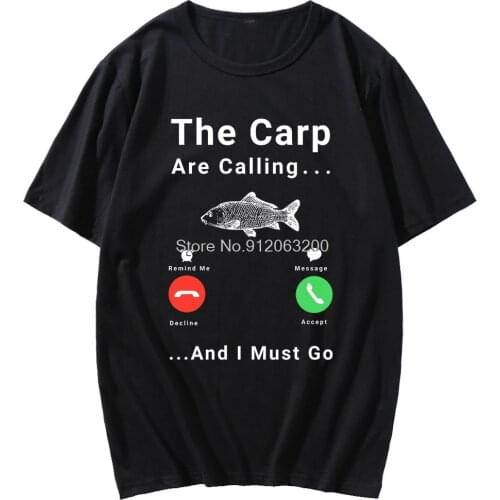 Carp Being Make A Call Short Sleeve Men/women Super Hip Hop T-shirt Male Harajuku Retro Tshirt I Must Go Fishing T Shirttops