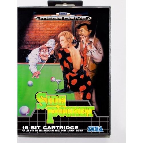 Side Pocket Master Game Cartridge 16 bit MD Game Card With Retail Box For Sega Mega Drive For Genesis