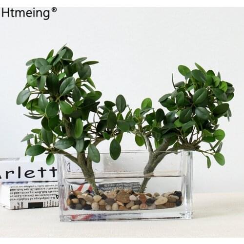 Artificial Plants Ficus Tree Branch Eucalyptus Green Leaves For Home Bonsai Greenery Decoration Fake Flowers Real Touch Plants